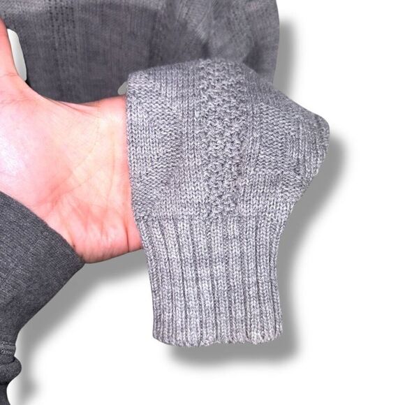 Gray Knights Bridge Chunky Knit Crewneck Sweater Size M - Picture 5 of 6